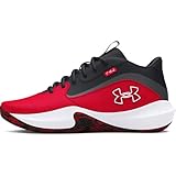 Under Armour Unisex UA Lockdown 7 Scarpe da Pallacanestro, Rosso Nero Rosso, 48.5 EU