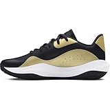 Under Armour Scarpa da Basket Unisex per Bambini UA Lockdown 7 Low, Nero Metallizzato Oro Nero, 38.5...