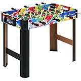 HOMCOM Calcio Balilla Classico con 2 Palline e 2 Tabelloni Segnapunti, Tavolo da Gioco in MDF,...