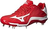 Mizuno, Heist IQ scarpe da baseball da uomo, Rosso (Red / White), 46 EU