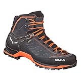 SALEWA Mountain Trainer Mid Gore-Tex - Scarpe da Trekking da Uomo, Asphalt Fluo Orange, 43 EU