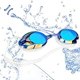 vetoky Occhialini da Nuoto, Anti-appannamento Specchio Occhiali da Nuoto Agonistico Protezione UV...